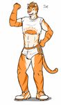  anthro bulge character_name clothed clothing feline fuze joe_(fuze) male mammal muscular muscular_male solo texnatsu tiger 