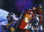  1980s_(style) 1990s_(style) 3boys 3girls amuro_ray bright_noa char_aznable cloud earth_(planet) earth_federation eyemask fraw_bow gloves gundam hand_on_own_hip helmet key_visual looking_ahead looking_at_viewer looking_up mecha mikimoto_haruhiko military military_uniform mirai_yashima mobile_suit mobile_suit_gundam multiple_boys multiple_girls nebula official_art pilot pilot_suit planet production_art promotional_art retro_artstyle robot rx-78-2 sayla_mass scan scarf science_fiction scope shield space starry_background uniform upper_body v-fin yellow_scarf zeon 