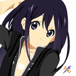  black_hair k-on! long_hair lowres male_focus parody purple_eyes solo style_parody syuramio tales_of_(series) tales_of_vesperia white_background yuri_lowell 