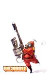  absurdres beanie fire gas_mask hat highres male_focus mask running solo team_fortress_2 the_pyro 