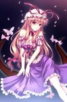  bad_id bad_pixiv_id blonde_hair bug butterfly gap hat insect long_hair nagatsuki_towa purple_eyes solo touhou yakumo_yukari 