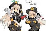  alternate_costume axe bad_id bad_pixiv_id contemporary fire_helmet firefighter fujiwara_no_mokou hiruma_andon kamishirasawa_keine multiple_girls touhou weapon 