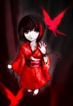  black_hair bug butterfly fatal_frame fatal_frame_2 insect japanese_clothes kimono rattle short_hair solo spirit tachibana_chitose vader_(n.r.t.a.) 