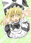  blonde_hair bow braid female frills hair_bow hat kirisame_marisa solo touhou witch witch_hat yellow_eyes 