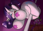  2018 anthro big_breasts blue_eyes blush bra breasts clothing creatiffy curvaceous cutie_mark dancing dragon duo equine female friendship_is_magic hair hi_res horn horse mammal my_little_pony open_mouth pasties pole pole_dancing pony purple_hair rarity_(mlp) scalie shaded smile spike_(mlp) stripper stripper_pole thick_thighs underwear unicorn voluptuous wide_hips 