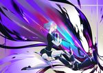  absurdres amputee androgynous black_eyes black_hair bort broken chocky_(964605886) diamond_(houseki_no_kuni) elbow_gloves fighting gem_uniform_(houseki_no_kuni) gloves highres houseki_no_kuni long_hair missing_limb multicolored multicolored_eyes multicolored_hair multiple_others necktie rainbow_eyes rainbow_hair shards short_hair shorts sword thighhighs very_long_hair weapon 