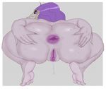  2015 anus big_butt butt crouching female hand_on_butt holding_butt looking_back monster not_furry presenting presenting_anus presenting_hindquarters pussy pussy_juice rear_view roly scp-1471 scp_foundation simple_background skull solo spread_anus spread_butt spreading 