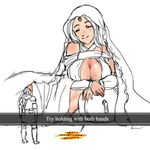  breasts cleavage closed_eyes dark_souls from_software gameplay_mechanics giantess large_breasts queen_of_sunlight_gwynevere souls_(from_software) spidercandy_(99hunters) 