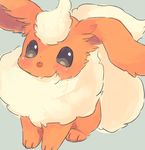  black_eyes blue_background blush flareon gen_1_pokemon hideko_(l33l3b) looking_at_viewer no_humans pokemon pokemon_(creature) simple_background sitting solo tongue tongue_out 