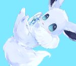  blue_eyes blush eevee fluffy gen_1_pokemon hideko_(l33l3b) highres ice looking_at_viewer no_humans parted_lips pokemon pokemon_(creature) simple_background smile solo 