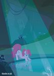  ass_up blue_eyes cave crouching detailed_background earth_pony equine female feral ferns flower friendship_is_magic fur glowing hair horse mammal moonlight moss mushroom my_little_pony pink_fur pink_hair pinkie_pie_(mlp) plant pony reflection solo tinrobo 