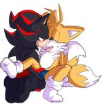  alpha_channel anthro blue_eyes blush breath bulge canine clothing crotch_grab duo eye_contact fondling fox fur gloves grope half-closed_eyes hedgehog kissing kneeling legwear male male/male mammal miles_prower open_mouth red_eyes saliva senshion shadow_the_hedgehog simple_background sitting socks sonic_(series) speedo swimsuit tongue tongue_out transparent_background 