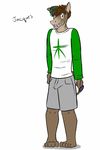  anthro barefoot braces character_name clothed clothing donkey equine fully_clothed fuze jacques_(fuze) male mammal shirt shorts solo standing texnatsu 