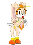  alpha_channel anthro bent_over bikini clothing cream_the_rabbit cub eyelashes female food footwear gloves hand_on_hip hat jetfrozen lagomorph looking_at_viewer mammal navel popsicle rabbit shoes simple_background solo sonic_(series) swimsuit transparent_background visor yellow_eyes young 