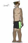  anthro barefoot braces character_name clothed clothing donkey equine fuze jacques_(fuze) male mammal solo standing texnatsu topless underwear 