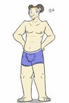  anthro barefoot bulge caprine character_name clothed clothing fuze jeff_(fuze) male mammal solo standing texnatsu topless underwear 