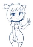  2018 anthro blush breasts caprine clothed clothing female hearlesssoul horn lammy_lamb legwear looking_at_viewer mammal nipples parappa_the_rapper partially_clothed pussy sheep smile solo standing stockings video_games 