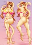  big_breasts breasts dakimakura_design eyewear feline female glasses hair huge_breasts katrina llmixll long_hair mammal solo 