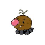  2018 absurd_res alien alolan_diglett black_eyes brown_body digital_drawing_(artwork) digital_media_(artwork) disney experiment_(species) fangs hi_res hisee hybrid lilo_and_stitch nintendo pink_nose pok&eacute;mon pok&eacute;mon_(species) simple_background solo tombola1993 video_games white_background 