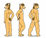  butt canine coyote fuze male mammal mond_reyes nude simple_background texnatsu white_background 