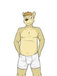  boxer_briefs clothed clothing connor_(fuze) fuze mammal texnatsu topless underwear white_underwear 