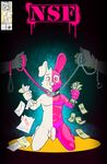  2015 4_fingers agent_(artist) alex_(nsf) anthro balls chain claws collar digital_drawing_(artwork) digital_media_(artwork) english_text fur group hi_res kneeling lagomorph leash looking_at_viewer mail male mammal money nsf nude penis pink_eyes rabbit rip_k rubber shiny simple_background solo_focus taxes text 