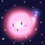  abonzabay blush cute eyelashes ghost ghost_thingy glowing invalid_color invalid_tag looks_like_kirby luxury_lustine night outlines overweight ring shaded shiny shiny_eyes space spirit star 