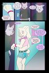  2016 4_fingers agent_(artist) alex_(nsf) anthro black_nose bracelet clothed clothing comic dialogue digital_drawing_(artwork) digital_media_(artwork) duo english_text frown fur green_eyes hi_res jewelry jojo_(nsf) lagomorph male mammal neckerchief nsf open_mouth pink_eyes rip_k shorts speech_bubble text 