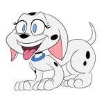  101_dalmatians 2016 alpha_channel black_nose blue_eyes cadpig canine collar dalmatian digital_drawing_(artwork) digital_media_(artwork) disney dog ears_down eyelashes feral fur hi_res mammal open_mouth open_smile sb99stuff simple_background smile solo spots spotted_fur tongue tongue_out transparent_background white_fur 