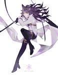  alternate_costume animal_ears black_hair blake_belladonna boots cat_ears dual_wielding gambol_shroud highres holding long_coat long_hair navel rwby solo thigh_boots thighhighs weapon yellow_eyes yuji_(fantasia) 