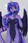  &lt;3 2018 anthro areola black_feathers blue_eyes blush braided_hair breasts cellphone cosmic_hair cute equine erect_nipples evomanaphy eyebrows eyelashes fan_character feathered_wings feathers female fin grey_background hair hi_res holding_object horn hybrid looking_at_viewer makeup mammal mascara my_little_pony navel nipples nude phone portrait pose purple_hair pussy selfie shark_pony simple_background smile solo three-quarter_portrait winged_unicorn wings 