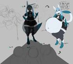  anthro anthrofied belly big_belly bulbasaur charmander clothing collar dialogue dongwongtang eeveelution girly glaceon human hyper hyper_belly leash legwear male mammal nintendo pok&eacute;mon pok&eacute;mon_(species) pok&eacute;morph punk skull squirtle video_games vore 