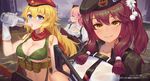  ak-47 ak47_(girls_frontline) alcohol assault_rifle beret blonde_hair blue_eyes blush bottle breasts bubble_blowing chest_strap cleavage_cutout copyright_name drinking earrings flower front-tie_bikini front-tie_top girls_frontline gloves gun hair_between_eyes hair_flower hair_ornament hair_ribbon hat jewelry large_breasts leaf98k long_hair looking_at_viewer looking_to_the_side multiple_girls nose_blush outdoors overcast pink_hair pouch puffy_short_sleeves puffy_sleeves purple_hair rain red_scarf red_star ribbon rifle saiga-12_(girls_frontline) scarf short_sleeves sidelocks sks_(girls_frontline) smile star star_earrings tress_ribbon underbust upper_body vodka weapon wet wet_clothes white_gloves yellow_eyes 