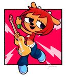  caprine clothed clothing female fur gaturo guitar hair horn lammy_lamb mammal musical_instrument orange_fur panties parappa_the_rapper red_hair sheep solo um_jammer_lammy underwear video_games 