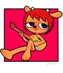  blush caprine fur gaturo guitar hair horn lammy_lamb mammal musical_instrument nude orange_fur parappa_the_rapper red_hair sheep um_jammer_lammy video_games 