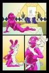  2017 3_toes 4_fingers agent_(artist) alex_(nsf) anthro balls comic digital_drawing_(artwork) digital_media_(artwork) duo fur hair hi_res hindpaw lagomorph licking male male/male mammal nsf nude open_mouth pawpads paws penis pink_balls pink_eyes pink_nose rabbit rat rip_k rodent rubber sex shiny toes tongue tongue_out white_fur white_hair white_nose white_pawpads white_penis 