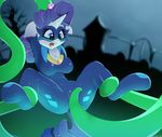 absurd_res anthro clothing digital_media_(artwork) equine female friendship_is_magic hair hi_res horn mammal my_little_pony n0nnny open_mouth outside power_ponies_(mlp) radiance_(mlp) rarity_(mlp) restrained solo spread_legs spreading tentacles unicorn 