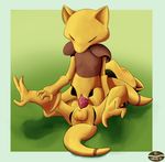 abra anus balls blush coffeefly eyes_closed female male male/female nintendo on_top penis pok&eacute;mon pok&eacute;mon_(species) pussy reverse_cowgirl_position sex simple_background vaginal video_games 