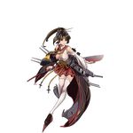  artist_request black_hair breasts bridal_gauntlets cleavage detached_sleeves forehead_protector full_body hull_shoes large_breasts legs loafers long_hair looking_at_viewer official_art parted_lips pleated_skirt ponytail red_skirt ribbon-trimmed_legwear ribbon-trimmed_sleeves ribbon_trim rigging sailor_collar shoes skirt solo takao_(zhan_jian_shao_nyu) tassel thighhighs transparent_background turret waist_cape white_legwear wide_sleeves yellow_eyes yellow_rope zettai_ryouiki zhan_jian_shao_nyu 