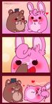  &lt;3 2018 animatronic bear blush bonnet_(fnafsl) bow_tie brown_fur claws comic cute digital_media_(artwork) female feral five_nights_at_freddy&#039;s five_nights_at_freddy&#039;s_4 fur hat hiyoko lagomorph machine male mammal pink_fur rabbit robot simple_background sister_location smile video_games 