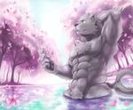  2017 abs absurd_res anthro digital_media_(artwork) feline fur hi_res kemono male mammal muscular muscular_male panther pecs simple_background tupidwithouts 