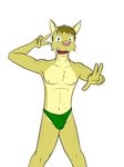  adam_(fuze) adam_caro bobcat bulge clothed clothing dancing feline fuze male mammal texnatsu thong topless underwear 