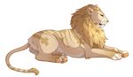  2017 alpha_channel ayuukuro balls brown_eyes digital_media_(artwork) feline feral fur lion male mammal pawpads simple_background solo tan_fur tan_hair transparent_background 
