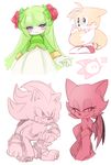  absurd_res anthro bat black_nose canine clothing cosmo_the_seedrian female fox hedgehog hi_res iku-t0 male mammal miles_prower rouge_the_bat shadow_the_hedgehog sonic_(series) video_games wings 