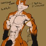  anthro big_penis black_penis canine colored_sketch english_text fox male mammal misfitscribbles muscular muscular_male penis solo standing text 