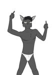 bat bulge clothed clothing dancing fuze kenta_yamashita male mammal texnatsu thong topless underwear 