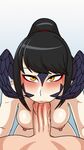  2018 animated au_ra big_breasts big_penis black_hair blush breasts duo dynamo-x erect_nipples eyelashes fellatio female final_fantasy final_fantasy_xiv first_person_view hair hi_res horn human human_on_humanoid humanoid lips looking_at_viewer loop makeup male male/female mammal mascara nipples not_furry nude oral penis ponytail sex square_enix vein veiny_penis video_games 