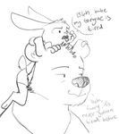  2018 anthro clothed clothing dialogue digital_media_(artwork) disney duo english_text fan_character fur humor hyena lagomorph larger_anthro male mammal open_mouth rabbit simple_background smaller_anthro smile suggestive sunny_(trash_character) text tongue tongue_out white_background zeke_(trash_character) zootopia 