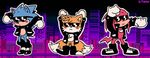  2018 2_tails animated anthro biped black_clothing black_nose blue_fur blue_tail blush building canine chest_tuft chibi city cityscape clothing cute dancing digital_drawing_(artwork) digital_media_(artwork) dipstick_tail echidna eyewear footwear fox front_view frown full-length_portrait fur gloves group head_tuft hedgehog jacket knuckles_the_echidna leather leather_jacket loop male mammal miles_prower monotreme mostly_nude multi_tail multicolored_fur multicolored_tail on_one_leg orange_fur orange_tail outline pointing portrait red_fur red_tail shoes sonic_(series) sonic_the_hedgehog spikes spines standing sunglasses tan_skin toony tuft two_tone_fur two_tone_tail vaporwave white_fur white_tail z-t00n 