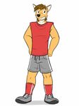 anthro canine coyote fuze male mammal mond_reyes simple_background solo texnatsu white_background 